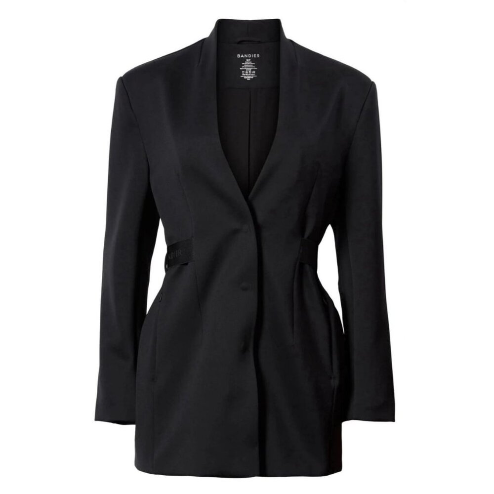 NWT Bandier Sport Logo Blazer in Black Size M